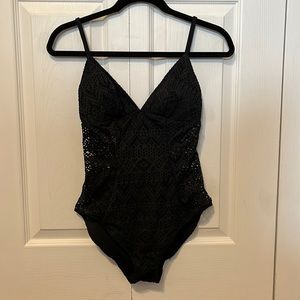Adore Me Black Lace Swimsuit